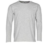 Fruit of the Loom Iconic 150 Classic T-shirt à manches longues, couleur : gris chiné, taille : S, Gris mélangé
