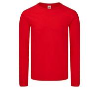Fruit of the Loom Iconic 150 Classic T-shirt à manches longues, rouge, XL