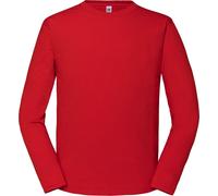 Fruit of the Loom - "Iconic Premium" T-Shirt für Herren Langärmlig BC5184 (XS) (Rot)