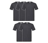 Fruit of the Loom - Iconic Tee, Lightweight Ringspun Tee, 3 packs, T-Shirt Homme, Gris foncé Jaspe, XXL