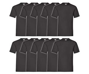 Fruit of the Loom Kids 10 Pack T-shirt, T-shirt taille normale Col ras du cou Manches courtes Garçon, Noir (Black 36), 12-13 Y (Taille fabricant: 12-13 Y)