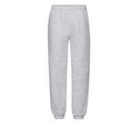 Fruit of the Loom Kids Premium Elasticated Cuff Jog Pants | Pantalon de jogging pour enfant - Taille élastique avec cordon de serrage, poches latérales et poignets élastiques, gris, 140
