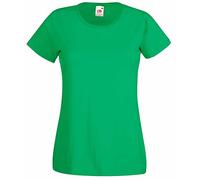 Fruit of the Loom Ladies Fit Valueweight Crew Neck Cotton T-Shirt - Vert - Large