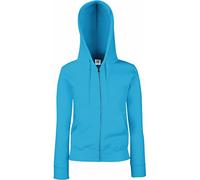 Fruit of the Loom Lady-Fit Femmes Veste à Capuche/Veste Sweat-Shirt avec Capuche - Femme, Bleu - Bleu Azur, XS