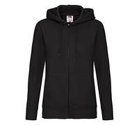 Fruit Of The Loom Lady-Fit Femmes Veste à capuche / veste sweat-shirt avec capuche - Femme, Noir - Noir, XL