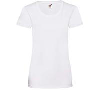 Fruit of The Loom Lady-fit Valueweight Tee, 5 Pack, T-Shirt Femme, Blanc (White 30), 34 (Taille Fabricant: Small)