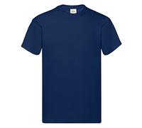 Fruit of the Loom Liso T-Shirt pour homme L Large,Navy