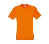 Fruit of the Loom Liso T-Shirt pour homme M Medium,Orange
