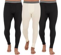 Fruit of the Loom Lot de 1, 2, 3 et 4 sous-vêtements Thermiques gaufrés recyclés de qualité supérieure Bas de Pijama, Noir/Naturel, 4XL Homme
