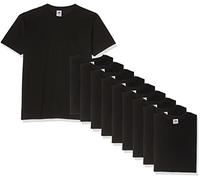 Fruit of the Loom Lot de 10 t-shirts à manches courtes pour homme - Couleur : noir - Taille : 5XL, Noir , 5XL