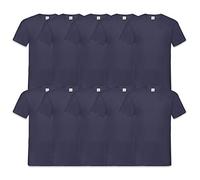 Fruit of the Loom Lot de 10 t-shirts col V pour homme, Bleu marine (32)., XXXXL