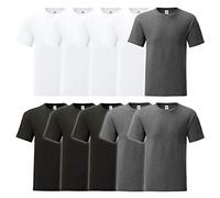 Fruit of the Loom Lot de 10 t-shirts Iconic T pour homme - Taille S à 5XL - Taille L - Couleur : lot de 10 couleurs B26, Lot de 10 couleurs B26