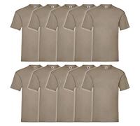 Fruit of the Loom Lot de 10 T-shirts Taille : S-5XL Plusieurs couleurs XXL kaki