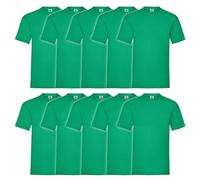 Fruit of the Loom Lot de 10 t-shirts Valueweight, May Green Myshirt Sac de gym, S