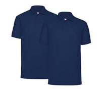 Fruit of the Loom Lot de 2 polos 65/35, bleu marine, 4XL