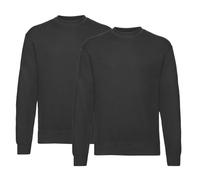 Fruit of the Loom Lot de 2 sweats classiques Set-IN | Couleur : noir, taille : 2XL
