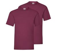 Fruit of the Loom Lot de 2 t-shirts pour homme + sac de gym MyShirt gratuit, Bourgogne + Myshirt Sac de gym, L