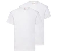 Fruit of the Loom Lot de 2 t-shirts pour homme + sac de gym MyShirt inclus, Blanc + sac de gym Myshirt, XXXXXL