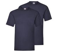 Fruit of the Loom Lot de 2 t-shirts pour homme + sac en tissu MyShirt gratuit, Sac en tissu Myshirt bleu marine, L