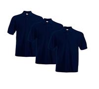 Fruit of The Loom Lot de 3 Polos pour Homme - Bleu - XXX-Large