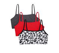 Fruit of The Loom Lot de 3 Soutiens-Gorge de Sport à Bretelles Fines en Coton pour Femme, 100