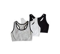 Fruit of The Loom Lot de 3 Soutiens-Gorge de Sport à Bretelles Fines en Coton pour Femme, Gris, 115