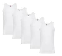 Fruit of the Loom Lot de 5 gilets légers pour homme, 5 x blanc + 1 bloc-notes, XXL
