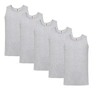 Fruit of the Loom Lot de 5 gilets légers pour homme, 5 x gris + 1 bloc-notes Hl Kauf, L