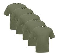 Fruit of the Loom Lot de 5 ou 10 t-shirts pour homme, 5 Verde Military, 3XL