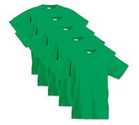 Fruit of the Loom Lot de 5 t-shirts pour enfant Valueweight 104 116 128 140 152 ensembles de couleurs au choix 100 % coton, Kelly Green, 7-8 ans