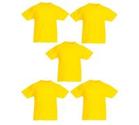 Fruit of the Loom Lot de 5 t-shirts pour garçon - Jaune - Taille Unique