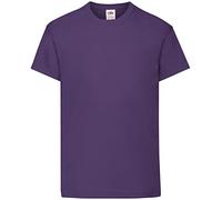 Fruit of the Loom Lot de 5 t-Shirts Unisexes pour Enfants, Purple, 9-11 Ans