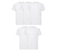 Fruit of the Loom Lot de 5 t-shirts Valueweight + sac de gym MyShirt, Blanc + sac de gym Myshirt, XXL