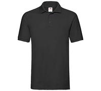 Fruit of the Loom Manches Courtes de qualité supérieure Polo, Noir, 3XL Homme