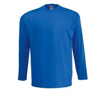 Fruit of the Loom Men's Cotton Value Long Sleeve T Shirt Royal M