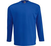 Fruit of the Loom Men's Cotton Value Long Sleeve T Shirt Royal S