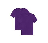 Fruit of the Loom Men's Eversoft Cotton T-Shirts (Regular and Big & Tall), Crew-2 Pack-Purple, 4X-Large