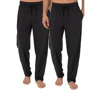 Fruit of the Loom Men's Extended Sizes Jersey Knit Sleep Pajama Lounge Pant (1 & 2 Packs) Bas de Pijama, Noir/Noir (Lot de 2), 3XL (Longue) Homme