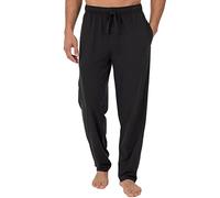 Fruit of The Loom Men's Jersey Knit Sleep Pant, Black, Medium
