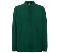 Fruit of the Loom Mens Premium Long Sleeve Cotton Polo Shirt