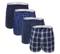 Fruit of the Loom Men's Premium Woven Boxer (4 Pack), Blues, Medium