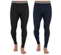 Fruit of the Loom - Bas thermique homme gaufré recyclé premium, Noir/Marine, 1/2/3/4 packs, 5X-Large