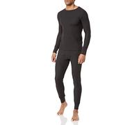 Fruit of The Loom Men's Recycled Waffle Thermal Underwear Set (Top and Bottom), Black, 2X-Large