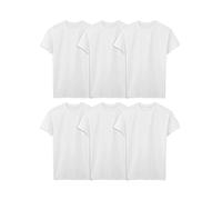 Fruit of the Loom Men's Stay Tucked Crew T-Shirt, White - Tapered Fit, Medium