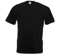 Fruit Of The Loom Mens Valueweight Ras De Cou, T-Shirt Manche Courte, pas Col En V - Noir-, 3XL / 127-132cm