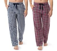 Fruit of The Loom Men's Woven Sleep Pajama Pant, Blue Plaid/Red Plaid, X-Large