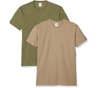 Fruit of the Loom Model_Name, T-Shirt Homme, Multicolore (Khaki/Oliv), L