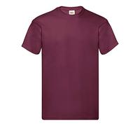 Fruit of the Loom Original Lot de 5 t-shirts pour homme, bordeaux, S