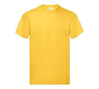 Fruit of the Loom Original Lot de 5 t-shirts pour homme, Jaune tournesol., L