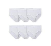 Fruit of the Loom Fit for Me Lot de 6 Slips en Coton pour Femme Blanc sous-vêtement, 9